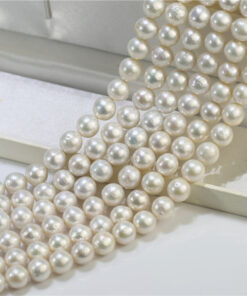 10-11mm AA+ wrinkled nucleated edison round natural pearl beads