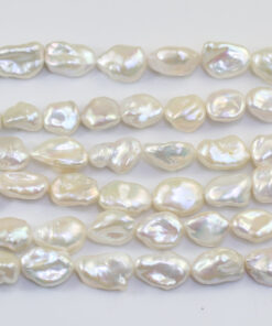 12-14mm big size keshi natural freshwater pearl strings wholesale 3A grade