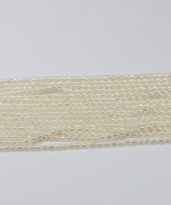 2-3mm AA tiny small rice fashion cultured freshwater pearl strand