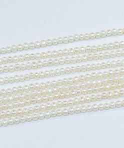 3-4mm near round freshwater pearl strand wholesale
