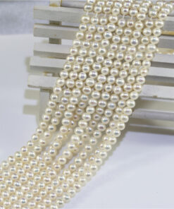 5-6mm near round Cultured Freshwater Pearl Beads Strand