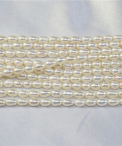 5-6mm rice AA grade white freshwater fashion jewelry pearl beads