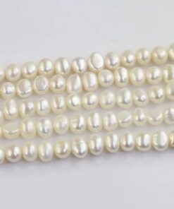 6-7mm baroque side drilled hole pearls strands wholesale