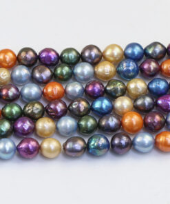 8-9mm multi color baroque freshwater pearls strands