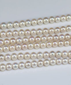 8-9mm near round 3A grade white cultured freshwater pearl strand