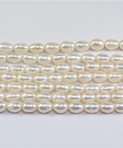8mm rice AA wholesale real cultured pearl beads for jewelry making string