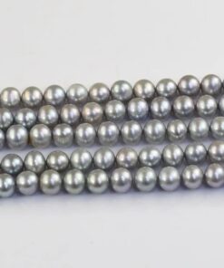 8mm freshwater pearl freshwater pearls strings silver grey color