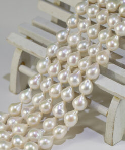 9-10mm long drop baroque natural freshwater pearls real pearl strand