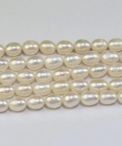 9-10mm rice AA white color natural cultured freshwater pearl for jewelry making