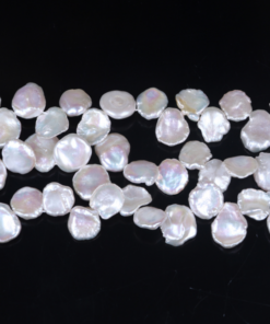 9-10mm white popcorn shape genuine freshwater keshi pearl strand
