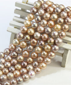 11-12mm freshwater pearl round genuine pearls strands wholesale