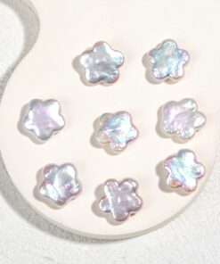 11-12mm cultured flower shape coin Wholesale freshwater loose pearl
