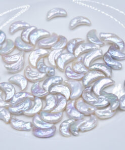 moon shape freshwater loose real pearls for jewelry making