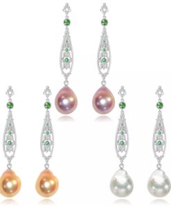 10-11mm edison baroque natural freshwater pearl earring