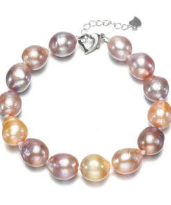 11-12mm AA+ edison baroque Women Charm Natural Pearl Beads Bracelet