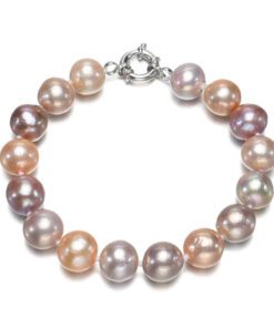 11-12mm 925 Sterling Silver Genuine Freshwater Natural Real Pearl Bracelet