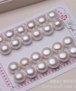 12-13mm 3A grade one hole half drilled natural pearl button loose pearl
