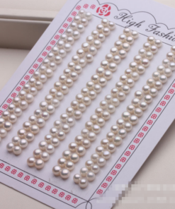 4-5mm button 3A nice quality white freshwater pearl loose beads
