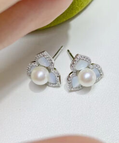 4mm small size earring Jewelry FreshWater Hoop Pearl Earrings