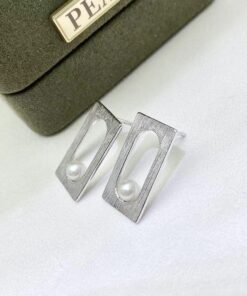 5mm round AA+ S925 Sterling Silver Natural Pearl Earrings