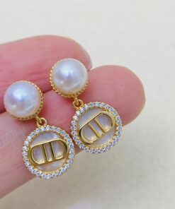 6.5mm button Real Natural Pearl Earring S925 Silver Earrings Wholesale