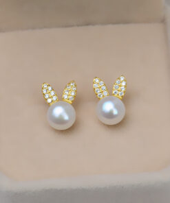 6mm Jewelry Pearl Earrings 925 Sterling Silver Freshwater Pearl Earrings