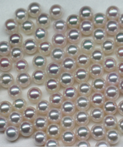 7-7.5mm 3A real akoya natural wholesale round pearl half drilled pearl loose pearls