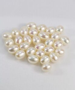 7-7.5mm drop oval shape 3A grade bulk loose real natural freshwater pearls