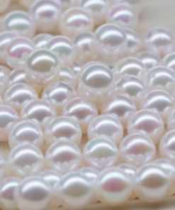 7-7.5mm round shinning Akoya white freshwater pearl loose beads