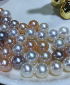 7.5-8mm 3A grade round real freshwater natural pearls white loose pearls