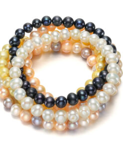 7mm AA potato colorful one piece price natural pearl bracelet