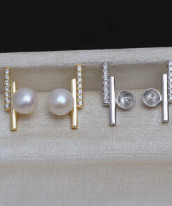 7mm button natural Freshwater Pearl Earring Fashion pearl Jewelry