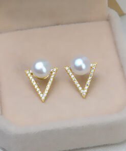 7mm white handmade Simple Natural Button Shape Freshwater Pearls
