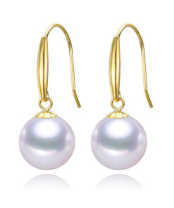 8-8.5mm round natural freshwater pearl earring jewelry wholesale