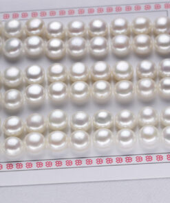 8-9mm AAA button shape freshwater loose flat back pearls