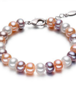 8mm 3A grade multicolor freshwater real pearl bracelet