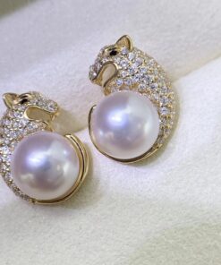 8mm button Natural Pearl Earring Bridal Wedding Earrings