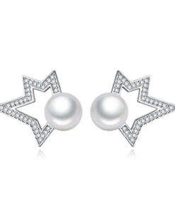 8mm button shape Jewelry Earrings Natural Freshwater Pearl earring