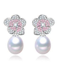 8mm drop 3A Hoop Earrings Natural Freshwater Pearl Earrings
