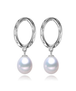 8mm drop big size 925 sterling silver new design freshwater earrings