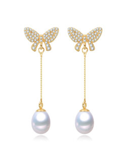 8mm cultured stud natural freshwater real pearl earring with 925 silver