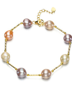 9-10mm AA+ baroque Real natural freshwater pearl bracelet