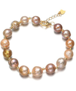 925 Sterling Silver Freshwater 9-10mm baroque Pearl Bracelets