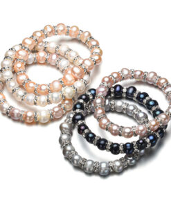 9mm A potato Wholesale 925 Sterling Silver Freshwater Pearl Bracelets