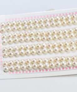 Factory wholesale half drilled white button 6-6.5mm loose pearl