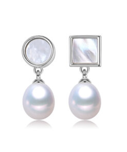 S925 Silver Natural Freshwater Pearl Earrings Real Pearl Dangle Earrings