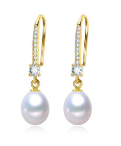 freshwater pearl natural pearl earrings 8mm drop dainty pearl earrings