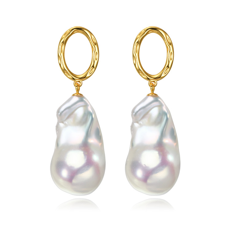 edison baroque freshwater baroque pearl earrings wholesale