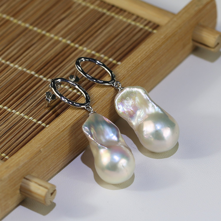 edison baroque freshwater baroque pearl earrings wholesale - Image 4