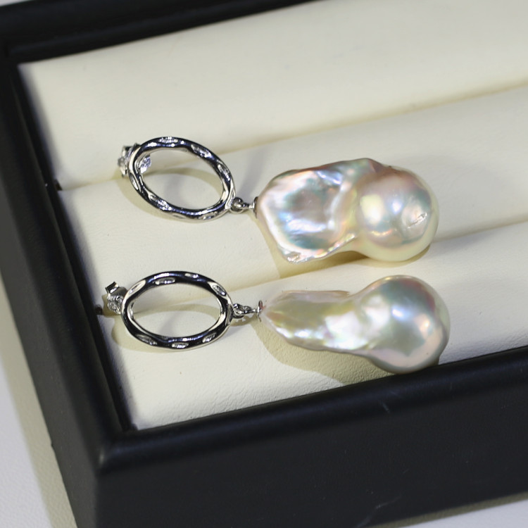 edison baroque freshwater baroque pearl earrings wholesale - Image 6